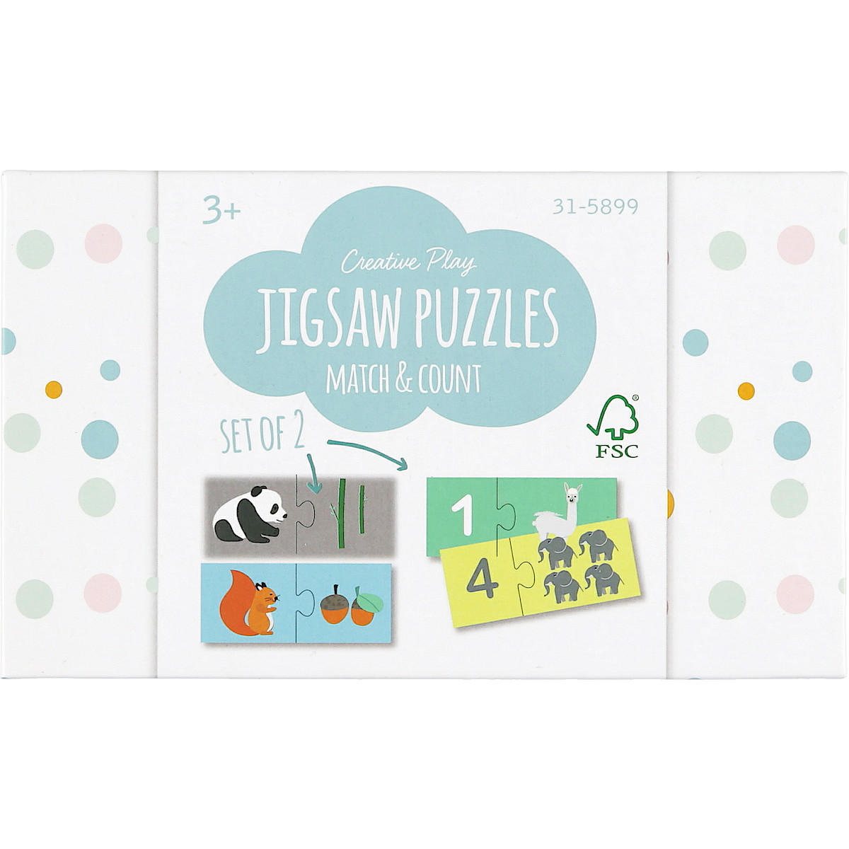 Puzzle 2 pcs animals