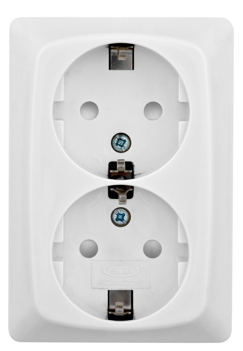Surface mounted socket, 2 pcs