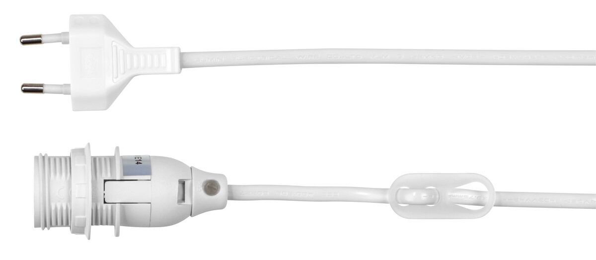Lamp holder and cord E14