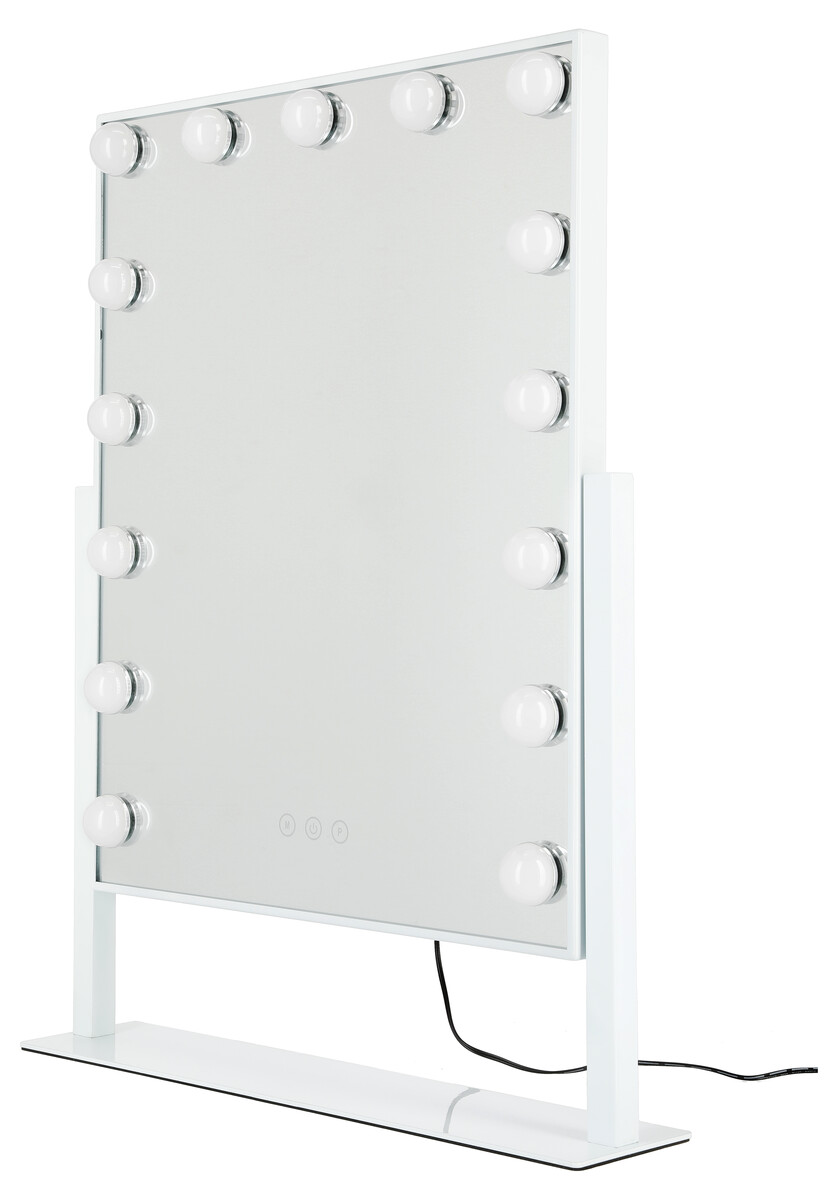 Lighted makeup mirror
