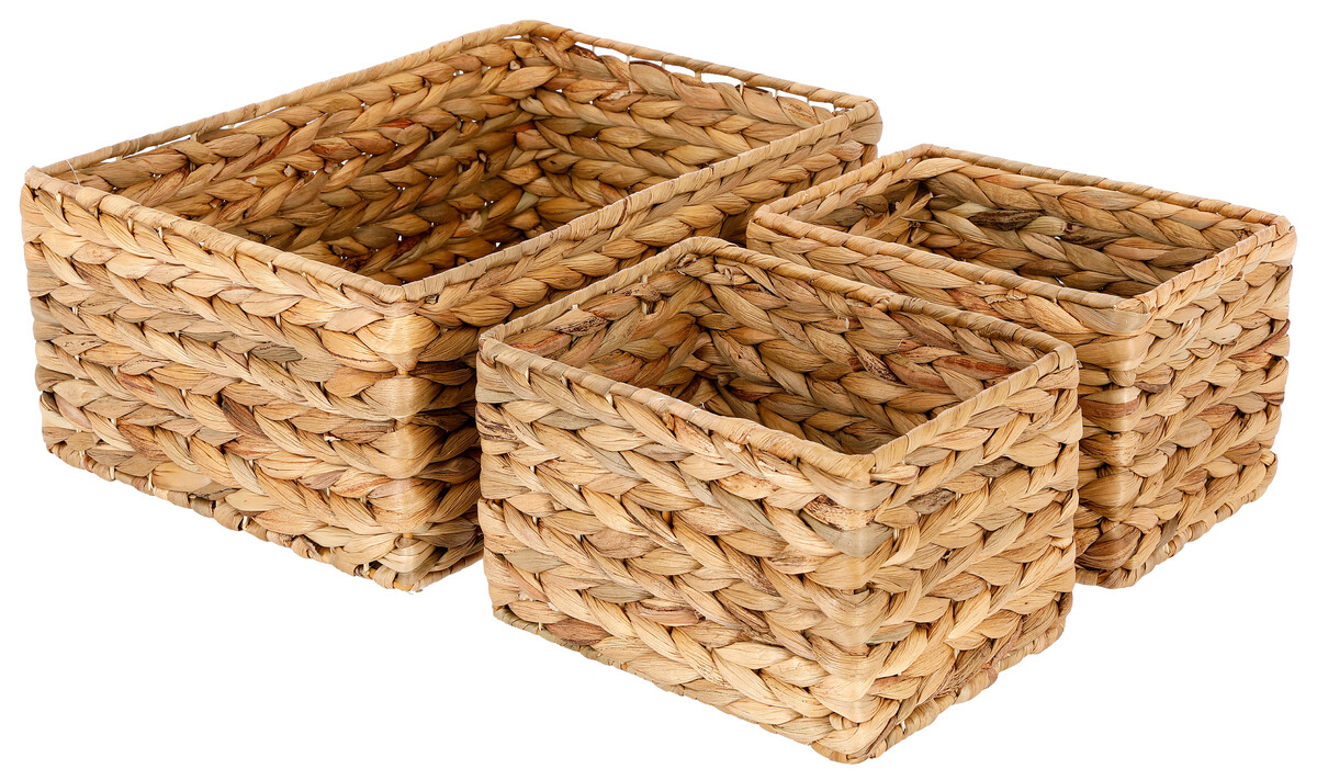 Brown storage basket, 3 pcs