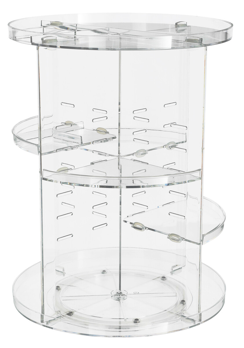 Rotating makeup organizer for jars