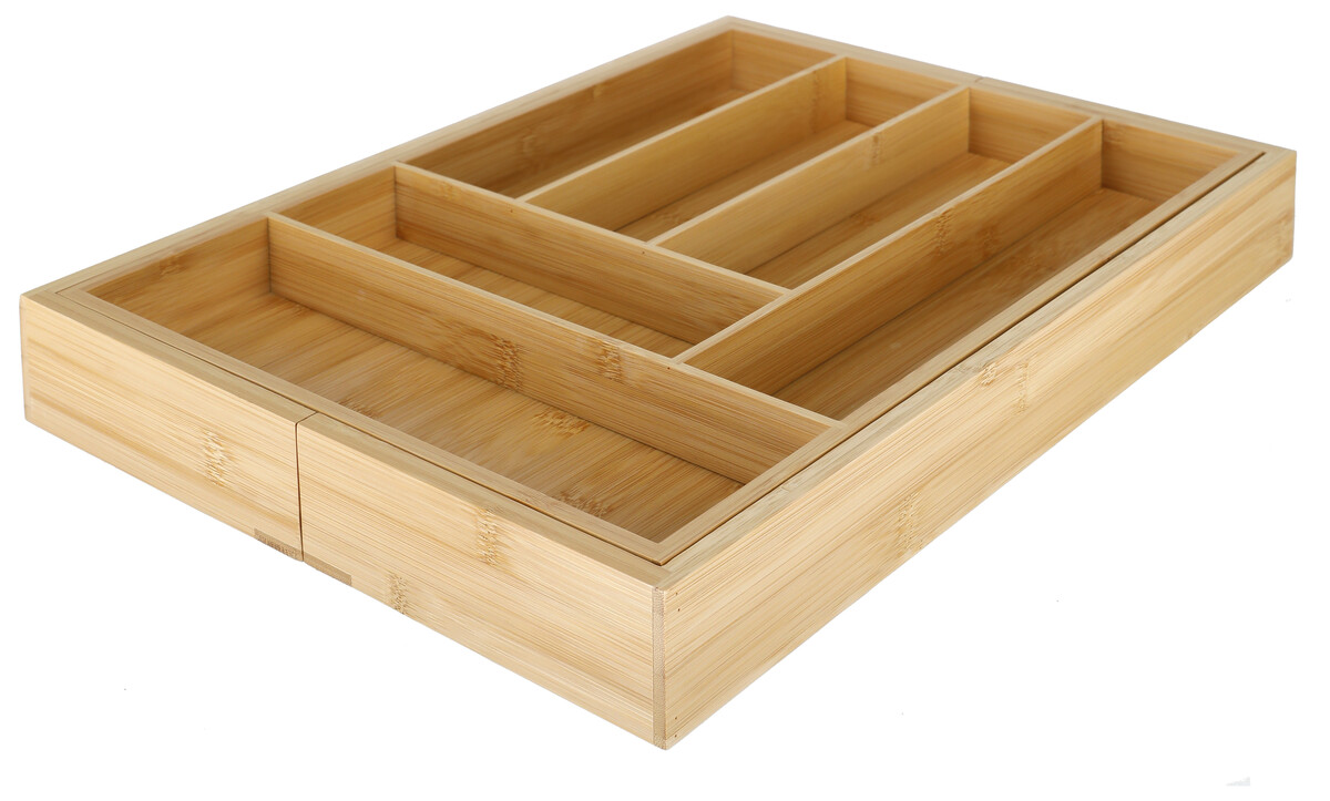 Bamboo cutlery tray